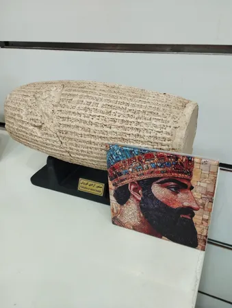 مجسمه تندیس و پیکره شهریار مدل منشور آزادی ملل کد MO110