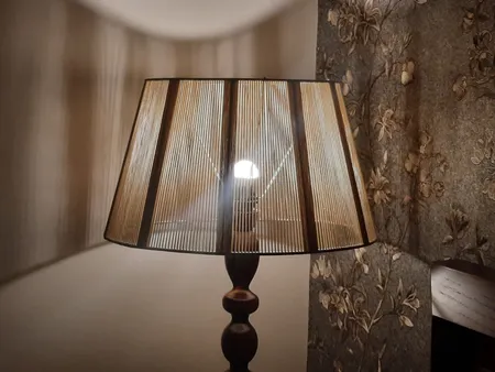 شید آباژور مدل مخروطی  نخ  مکرومه