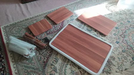 میز پذیرایی مستطیلی مدل مینیمال کد 25 مجموعه چهار عددی