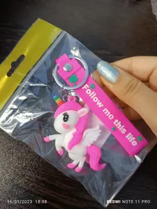 تجریه خرید جاکلیدی دخترانه مدل سیلیکونی یونیکورن بالدار کد540