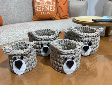 جعبه اسباب بازی کودک مدل خرس مجموعه 4 عددی