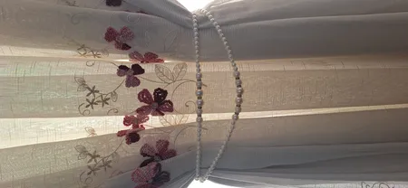 پرده جمع کن مدل مروارید دو خط بسته 2 عددی