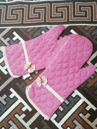 دستکش فر ساق بلند مدل گلبرگ i20 دو عددی