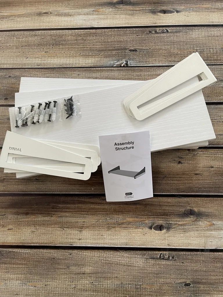 شلف دیواری دینیال مدل p.s شیاردار کد DN4015 مجموعه سه عددی