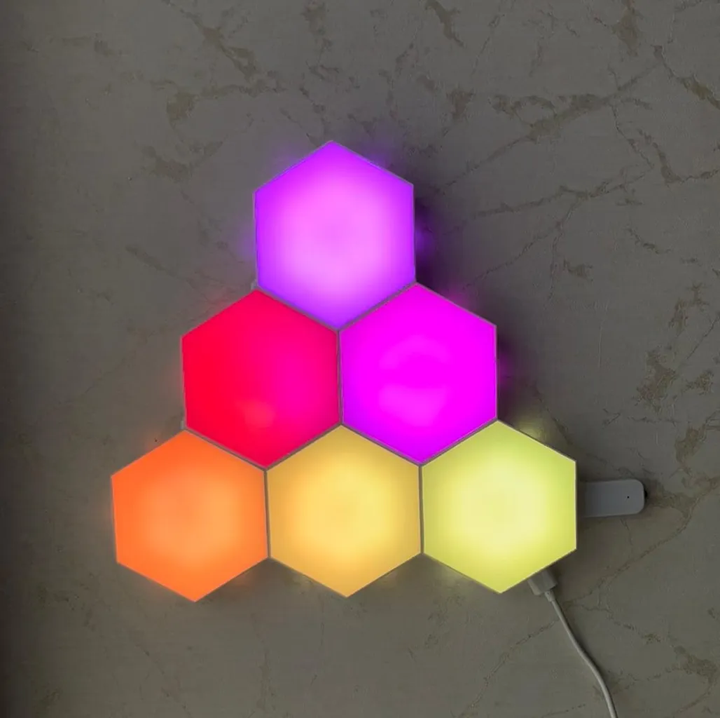 چراغ تزئینی مدل بلوتوثی طرح RGB بسته 6 عددی