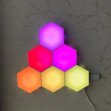 چراغ تزئینی مدل بلوتوثی طرح RGB بسته 6 عددی