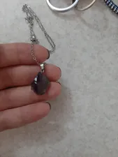 تجریه خرید آویز گردنبند زنانه مدل بلور آمیتیست کد 33