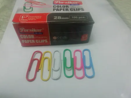 گیره کاغذ رایدین مدل رنگی سایز 28-33میلی متر - بسته 100 عددی