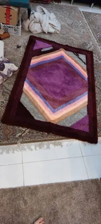 کاموا فرشینه بافی مدل برش خورده کد 7