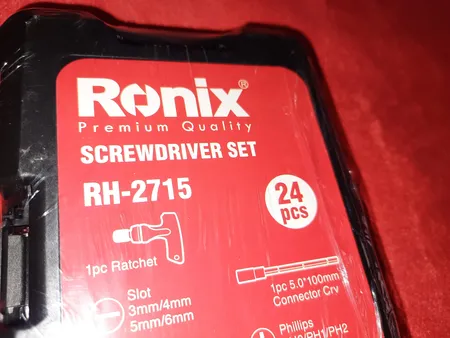 مجموعه 24 عددی پیچ گوشتی جغجغه ای و سری بکس رونیکس مدل RON-2715