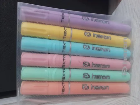 ماژیک علامت گذار هرون مدل پاستلی مجموعه 6 عددی