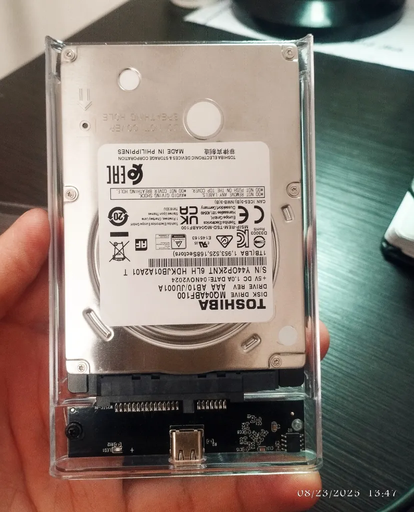 قاب هارد دیسک اکسترنال 2.5 اینچ مدل Glass