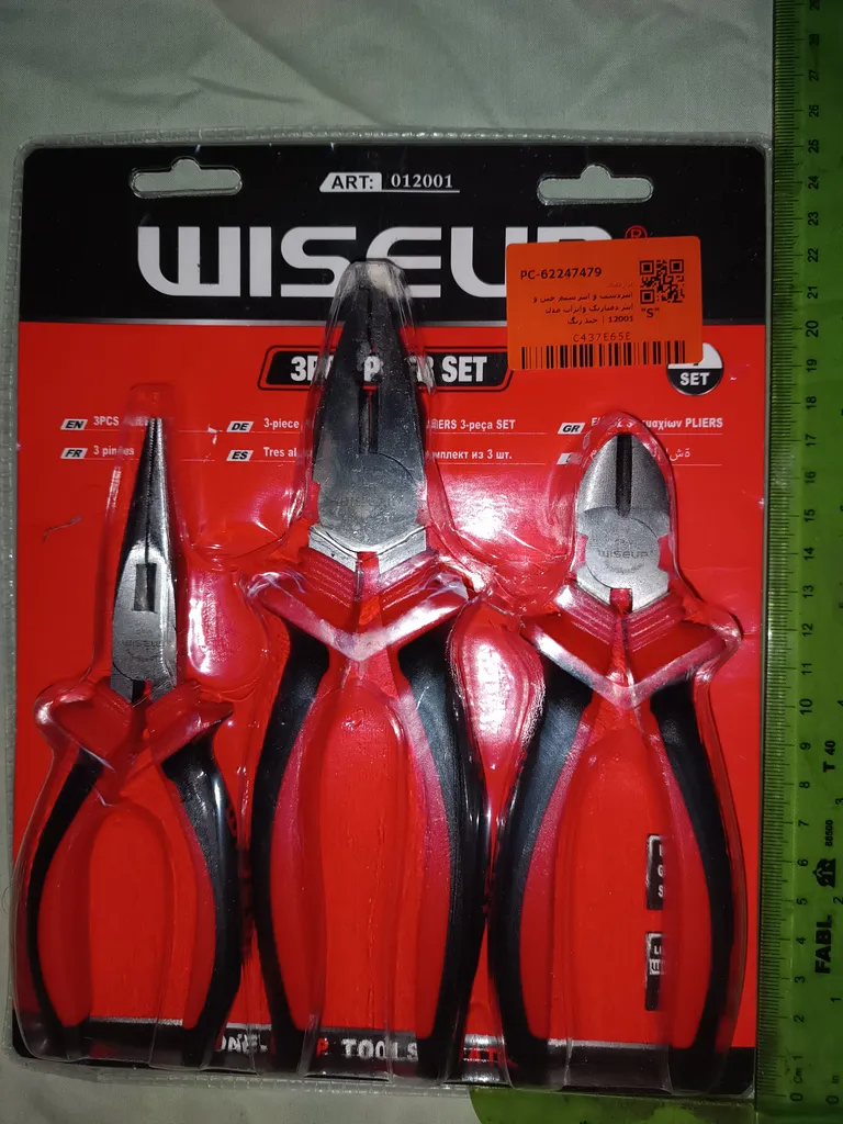 انبردست و انبر سیم چین و انبر دمباریک وایزآپ مدل 12001