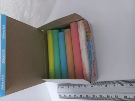 گچ رنگی مارلو مدل رنگینک بسته 12 عددی