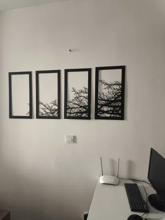 استیکر دیواری طرح شاخه مجموعه ۴ عددی