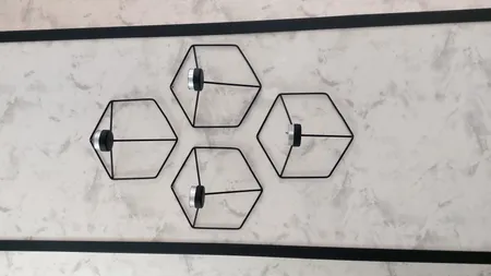 شمعدان مدل جاشمعی دیواری مدل وندا بسته 4 عددی