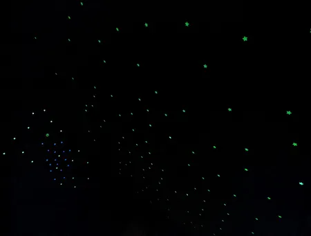 استیکر دیواری کودک هیمیا مدل شب تاب طرح ستاره بسته 200 عددی