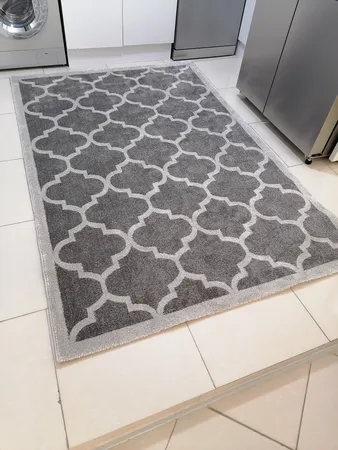 فرش ماشینی ساوین کد 4045 زمینه طوسی