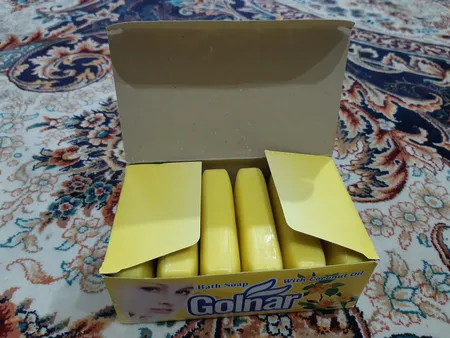 صابون گلنار مدل زرد بسته 6 عددی