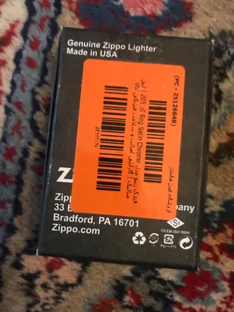 فندک زیپو مدل Reg Satin Chrome کد 205