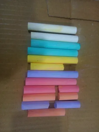 گچ رنگی مارلو مدل رنگینک بسته 12 عددی