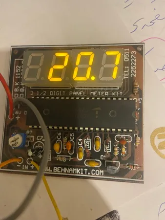 کیت آموزشی بهنام کیت مدل ولت‌متر و آمپرمتر دیجیتال