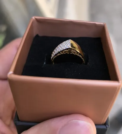 انگشتر طلا 18 عیار زنانه طلای مستجابی مدل آوا کد 67047