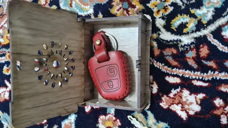 کاور ریموت خودرو چرم آراهمراه کد ARAJ601 مناسب برای پژو 206