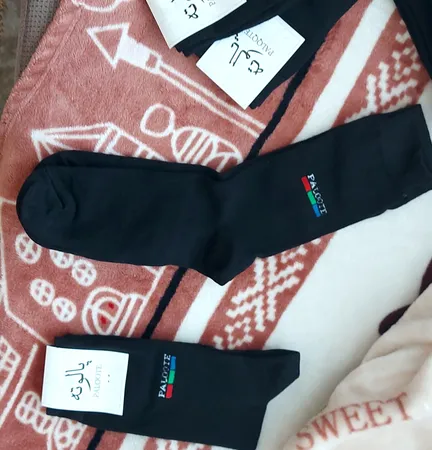 جوراب ساق بلند مردانه پالوته مدل PM-WIN-BLK-6666