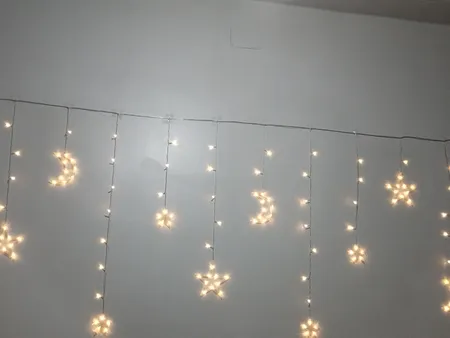 ریسه ال ای دی مدل ماه و ستاره بزرگ نامتقارن کد ASFS52 طول 2.5 متر