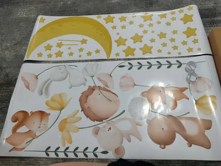 استیکر دیواری کودک راتیانا مدل animal flower مجموعه 11 عددی