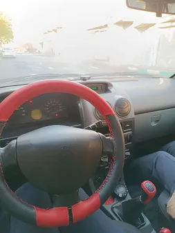 روکش فرمان کاور پلاس مدل PR-LUXE-RD به همراه سردنده وگردگیر و روکش ترمزدستی و کاور سویچ مناسب برای پراید