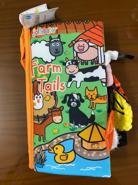 کتاب حمام کودک جولی بی بی مدل WLTH22-0505 Farm Tails طرح حیوانات مزرعه