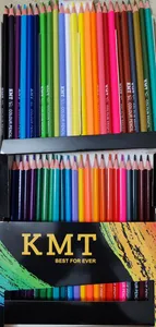 تجریه خرید مداد رنگی 48 رنگ کی ام تی مدل TRIPLUS ARTIST طرح رنگین کمان