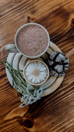 ست 6 تکه دکوری بتنی مدل رومیزی طرح باغ