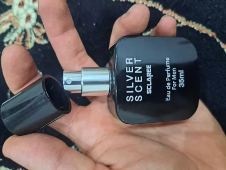 عطر جیبی مردانه اسکلاره مدل Silver Scent با رایحه گرم و تند حجم 35 میلی لیتر