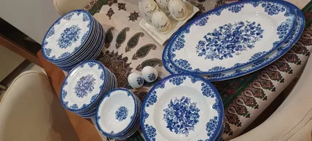 سرویس غذاخوری 28 پارچه چینی زرین ایران مدل ایتالیا اف فلورانس درجه یک