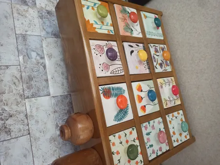 جای ادویه 12 پارچه مدل چوبی و سرامیکی