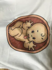 تجریه خرید تیشرت بارداری طرح جنین کد b12