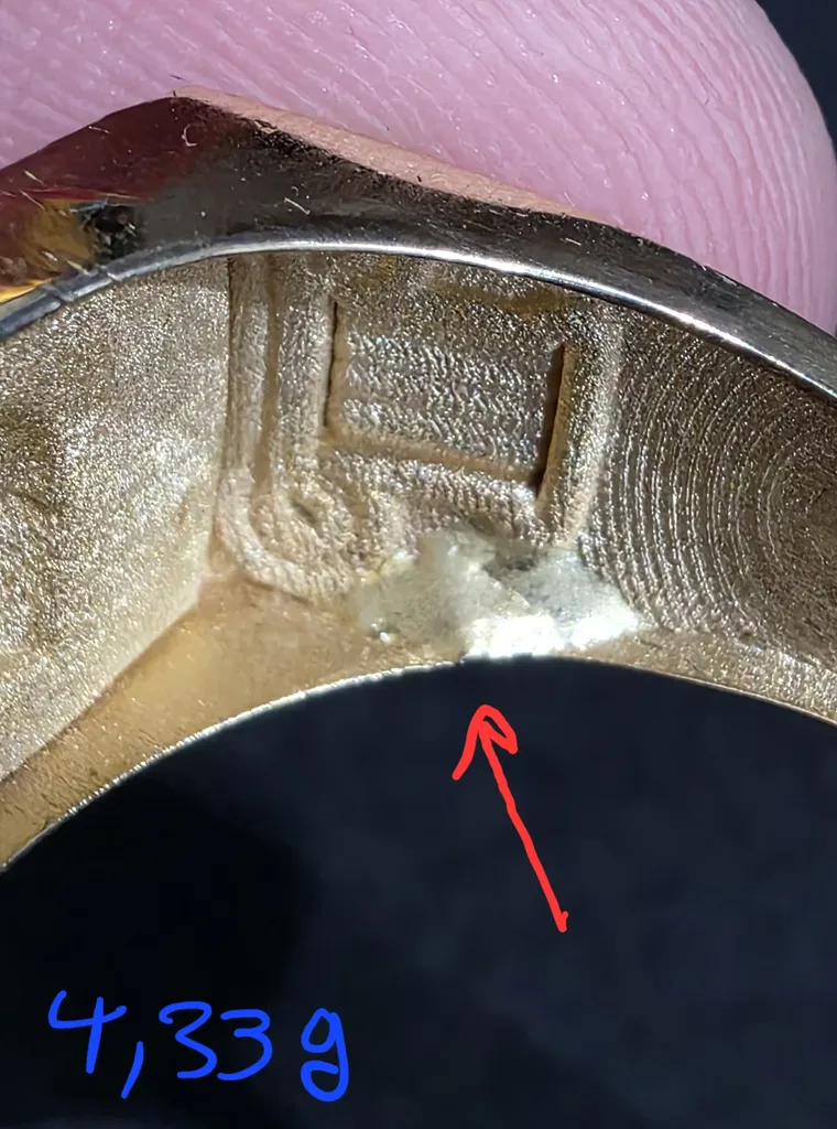 انگشتر طلا 18 عیار مردانه طلای مستجابی مدل تاج کد T472 سایز 64 به همراه 50 سوت هدیه طلا