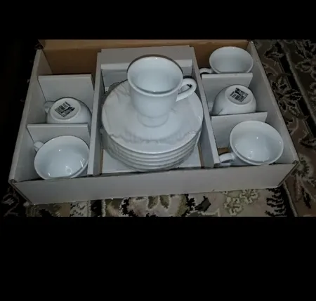 ست فنجان و نعلبکی 12 پارچه شرکت صنایع چینی تقدیس مدل RL60