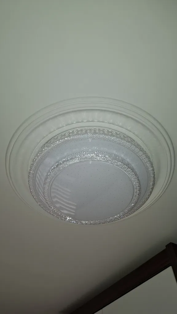 چراغ سقفی 36 وات مودی مدل دوطبقه دور کریستالی