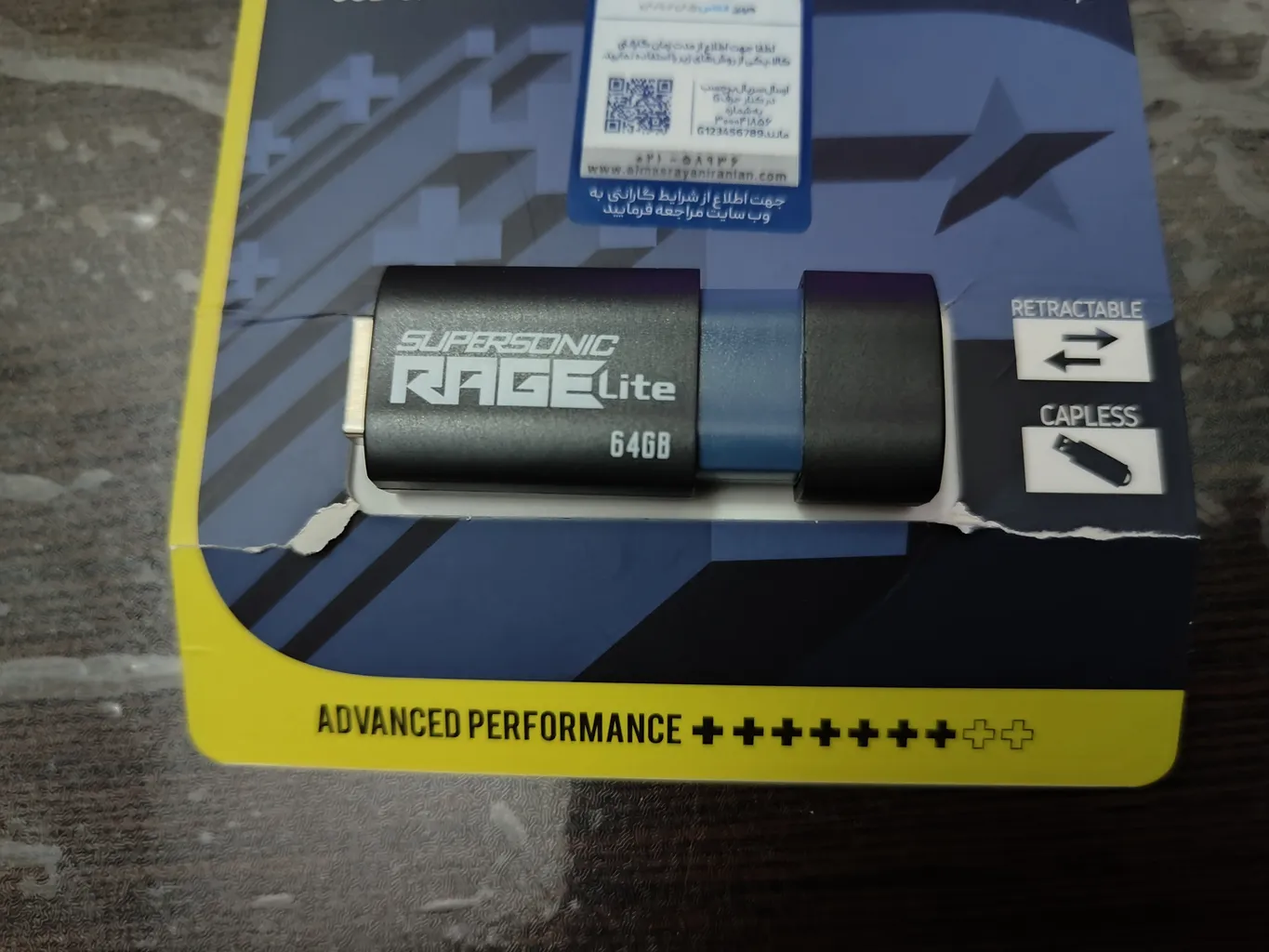 فلش مموری پتریوت مدل Patriot RAGE LITE 64GB USB 3.2 FLASH DRIVE ظرفیت 64 گیگابایت