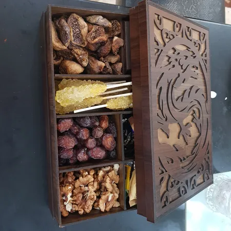 جعبه رومیزی تی بگ و تنقلات و زیر لیوانی مدل nova کد KU27