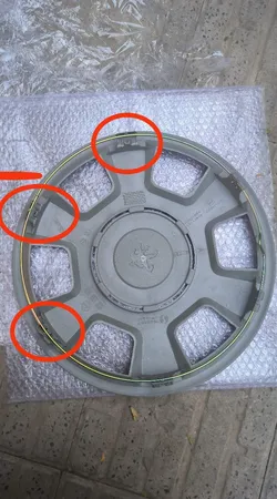 قالپاق چرخ تی پی ای مدل TPA-PS04 سایز 15 اینچ مناسب برای پژو پارس بسته 4 عددی