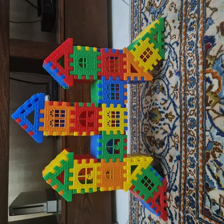 بازی ساختنی بلوک های خانه سازی 72 تکه