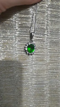 آویز گردنبند نقره زنانه سلین کالا مدل زبرجد Ce-zebarjad4