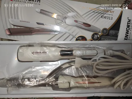 اتو مو کنورث مدل kw313 به همراه فر کننده مو