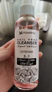 تجریه خرید کلینزر کاشت ناخن مونیمار مدل cotton candy حجم 150 میلی لیتر