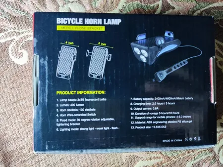 چراغ جلوی دوچرخه مدل 4 کاره 319B-15W